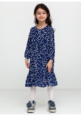TopHat синее платье в бабочки для девочки 19507